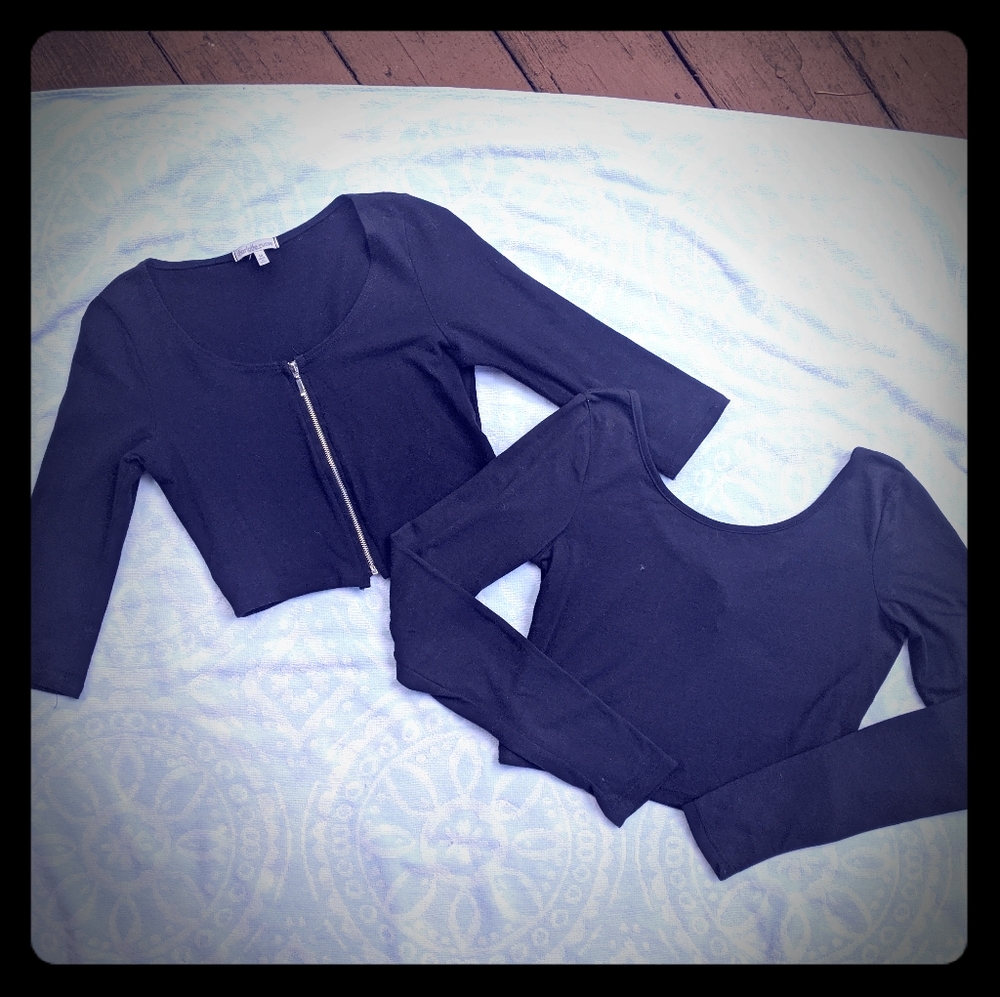 Bundle of Black Crop Tops (Lot of 2)